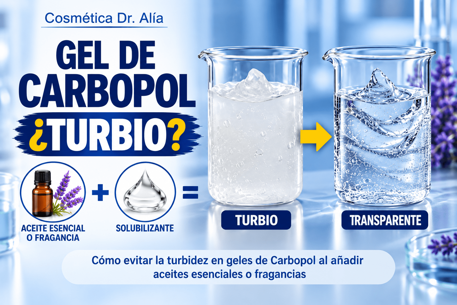 Cómo evitar la turbidez en geles de Carbopol al añadir aceites esenciales o fragancias